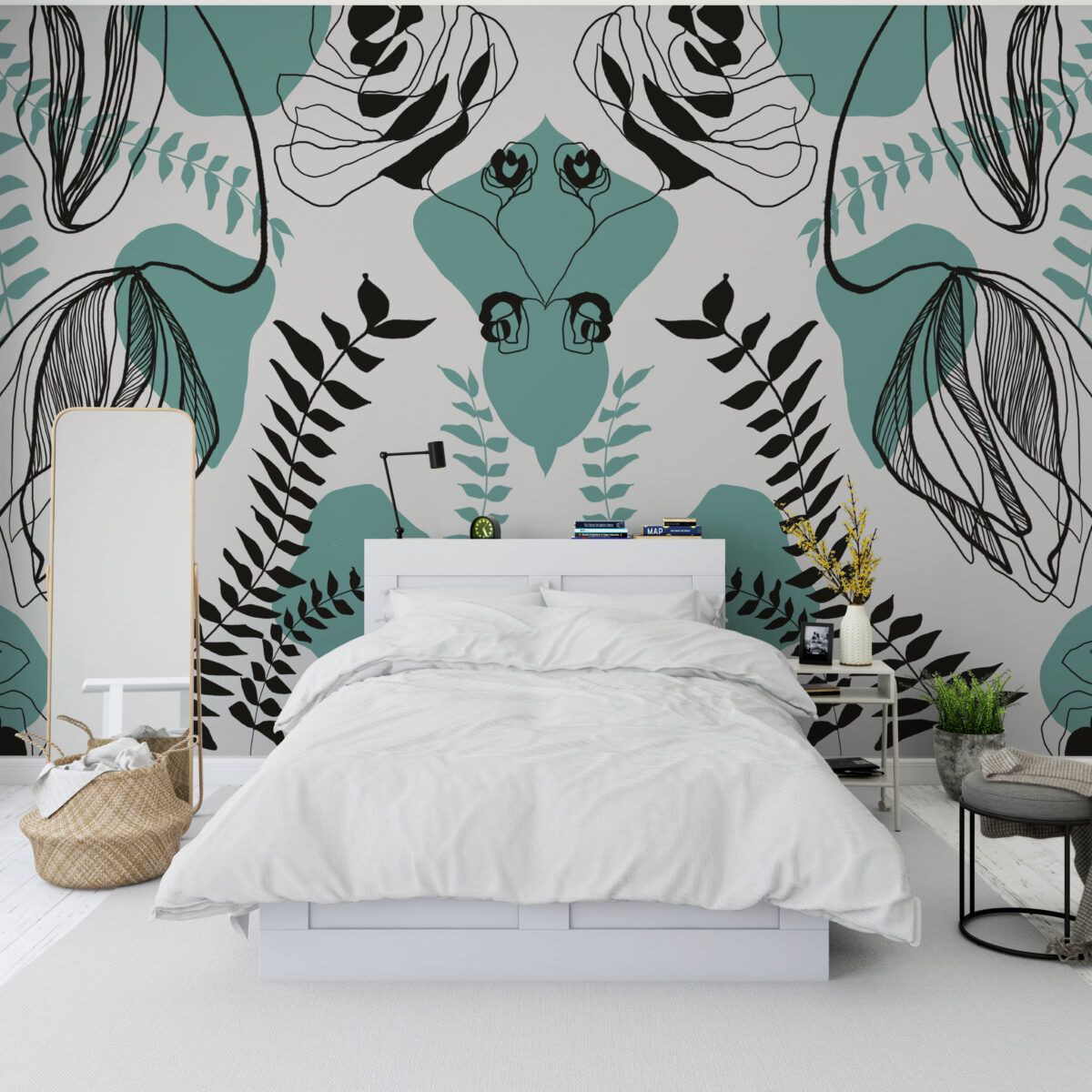 Pattern design - Abstract Flower Wallpaper